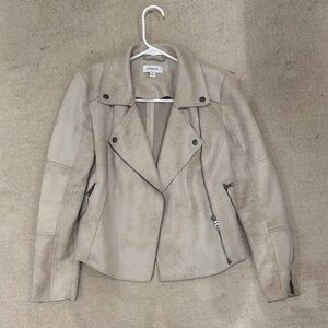 Evereve Women's Beige Leather Jacket